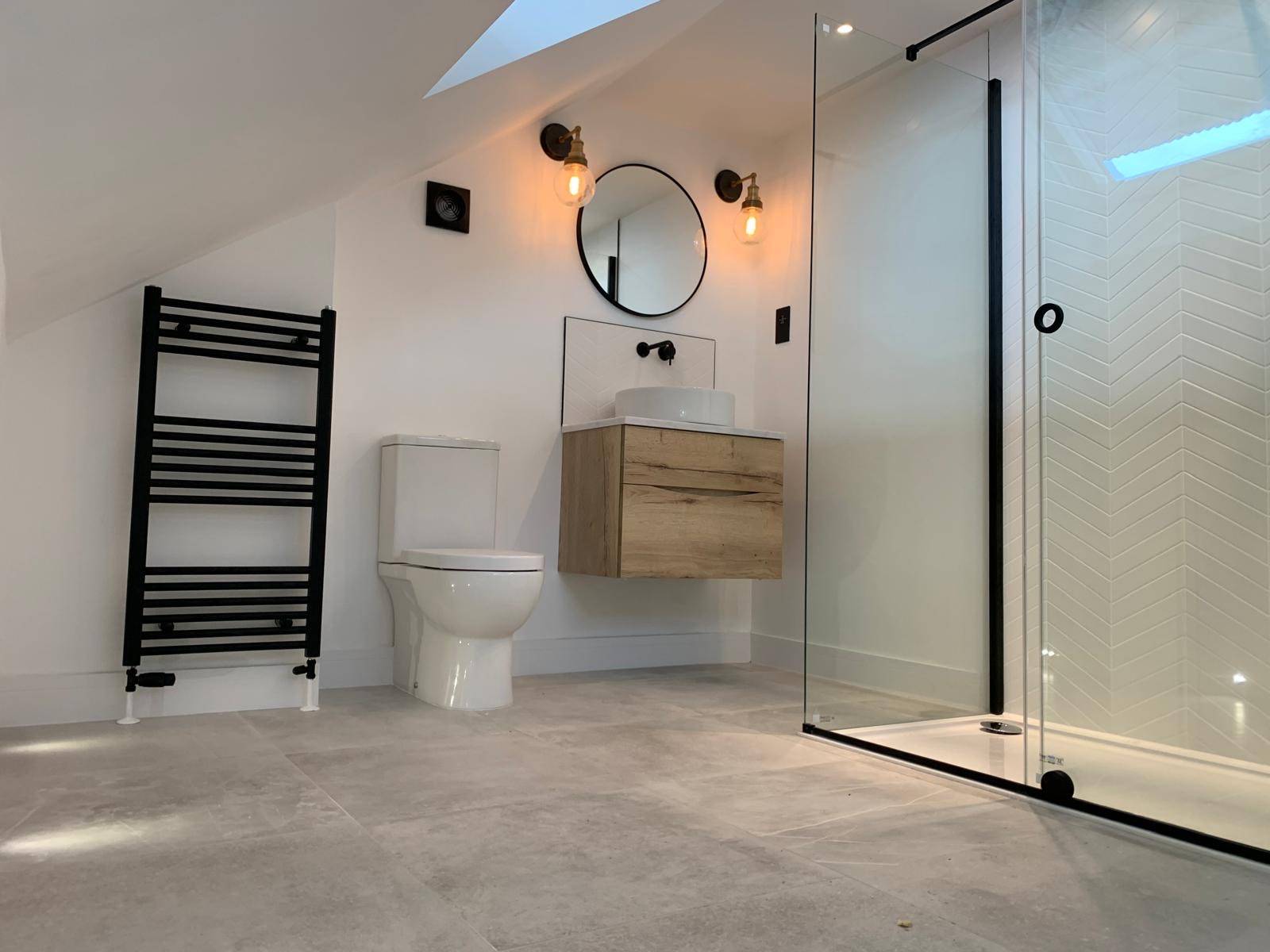 Upstairs bathroom - construction company